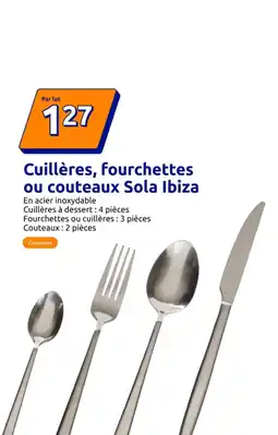 Action Cuillères, fourchettes ou couteaux Sola Ibiza offre