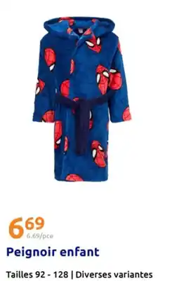 Action Peignoir enfant offre