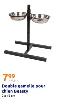 Action Double gamelle pour chien Beasty offre