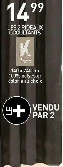 Stokomani Alice keynes les 2 rideaux occultants offre