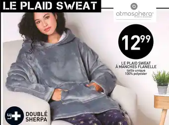 Stokomani Atmosphera le plaid sweat à manches flanelle offre