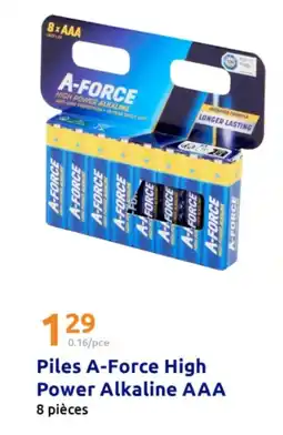 Action ALKALINE Piles A-Force High Power AAA offre