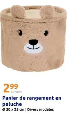 Action Panier de rangement en peluche offre