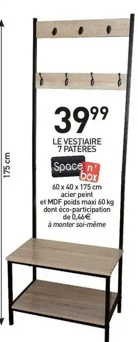 Stokomani Space n'box le vestiaire 7 patères offre