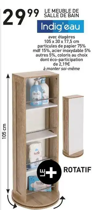 Stokomani Indig'eau le meuble de salle de bain offre