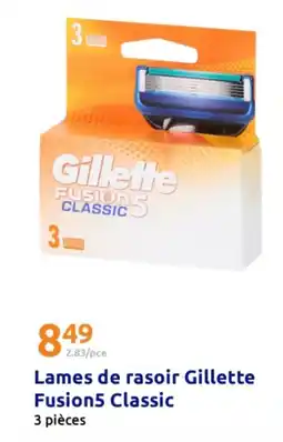 Action GILLETTE Lames de rasoir Fusion5 Classic offre