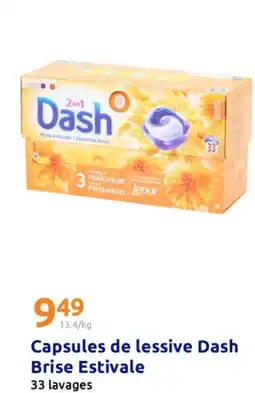 Action DASH Capsules de lessive Brise Estivale offre