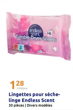 Action Lingettes pour sèche- linge Endless Scent offre