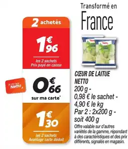 Netto NETTO Cœur de laitue offre