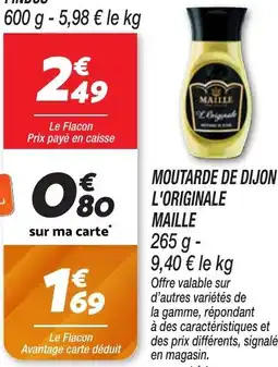 Netto MAILLE Moutarde de dijon l'originale offre