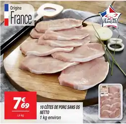 Netto NETTO 10 côtes de porc sans os offre