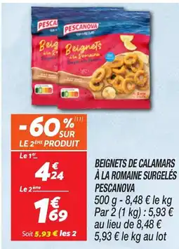 Netto PESCANOVA Beignets de calamars à la romaine surgelés offre