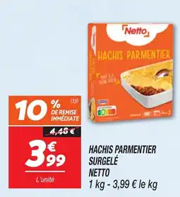 Netto NETTO Hachis parmentier surgelé offre