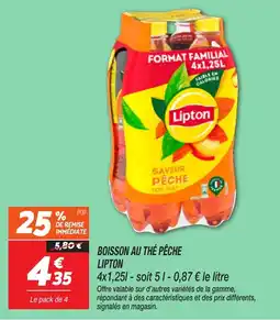 Netto LIPTON Boisson au thé pêche offre