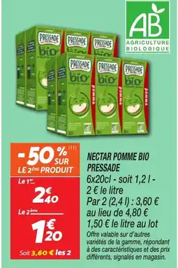 Netto PRESSADE Bio Nectar pomme offre