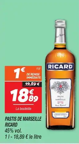 Netto RICARD Pastis de marseille offre
