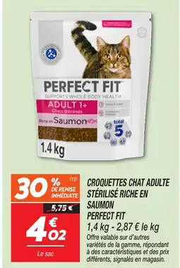 Netto PERFECT FIT Croquettes chat adulte sterilise riche en saumon offre