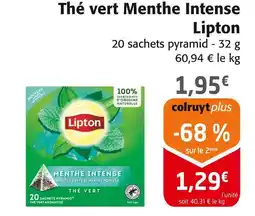 Colruyt Lipton Thé vert Menthe Intense offre