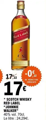 E.Leclerc Scotch whisky red label offre