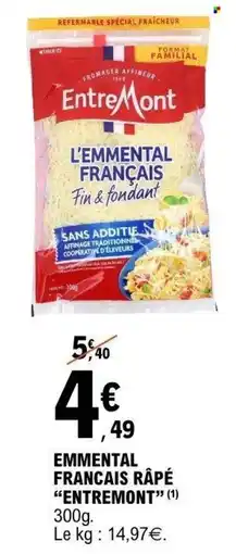 E.Leclerc Emmental francais rapé entremont offre
