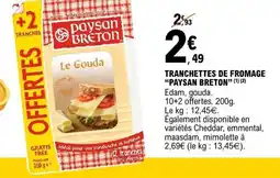 E.Leclerc Tranchettes de fromage paysan breton offre