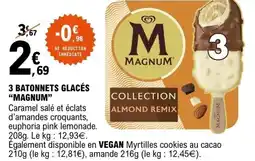 E.Leclerc 3 batonnets glacés magnum offre