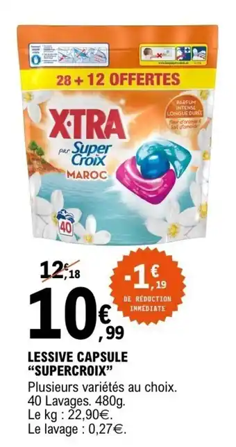 E.Leclerc Lessive capsule supercroix offre