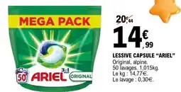 E.Leclerc Lessive capsule ariel offre