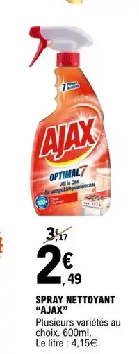 E.Leclerc Spray nettoyant ajax offre