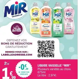 E.Leclerc Liquide vaisselle mir offre