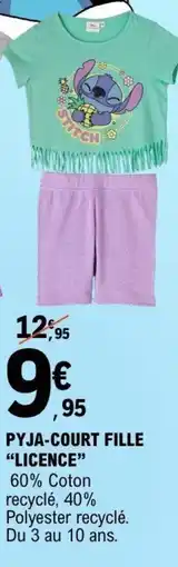 E.Leclerc Pyja-court fille licence offre