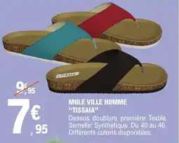 E.Leclerc Mule ville homme tissaia offre