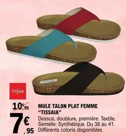 E.Leclerc Mule talon plat femme TISSAIA offre