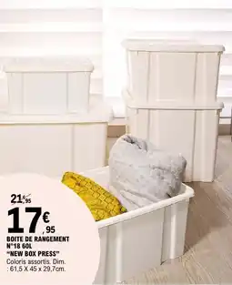 E.Leclerc Boite de rangement n 18 60 l new box press offre