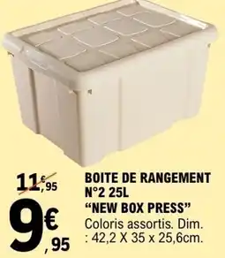 E.Leclerc Boite de rangement n2 25 l new box press offre