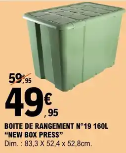E.Leclerc Boite de rangement n19 160 l offre