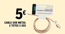 E.Leclerc Cable usb metal 2 tetes 2 ass offre