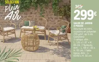 E.Leclerc Salon de jardin 4 pieces offre