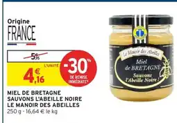 Intermarché Contact LE MANOIR DES ABEILLES Miel de bretagne sauvons l'abeille noire offre
