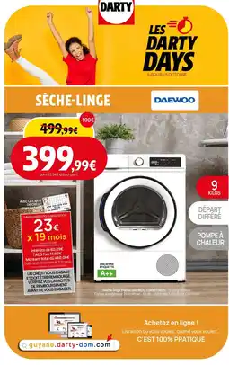 Darty DAEWOO Sèche-linge frontal TDB9ST1W20 offre