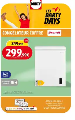 Darty BRANDT Congélateur coffre BFK143EBW offre