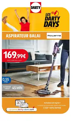Darty ROWENTA Aspirateur balai RH6822WO offre
