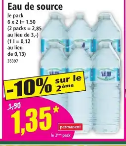 Norma Eau de source offre