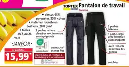 Norma TOPTEX Pantalon de travail offre