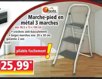 Norma Marche-pied en métal 3 marches offre