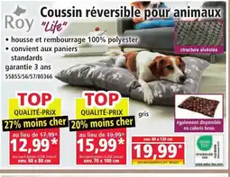 Norma ROY Coussin réversible pour animaux offre