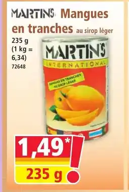 Norma MARTINS Mangues en tranches offre