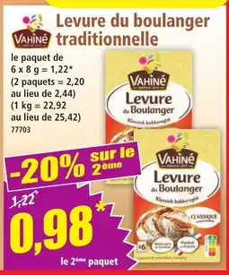 Norma VAHINÉ Levure du boulanger traditionnelle offre