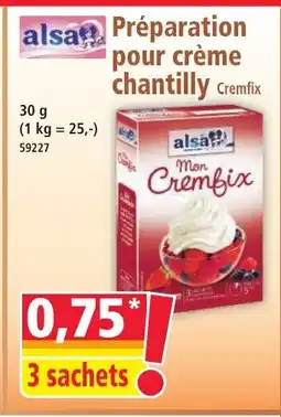 Norma ALSA Préparation pour crème chantilly offre