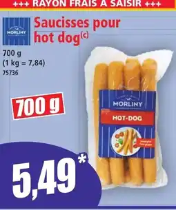 Norma Saucisses pour hot dog offre